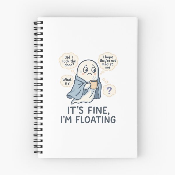 Item preview, Anxious Little Ghost – It’s Fine, I’m Floating designed and sold by FBA.
