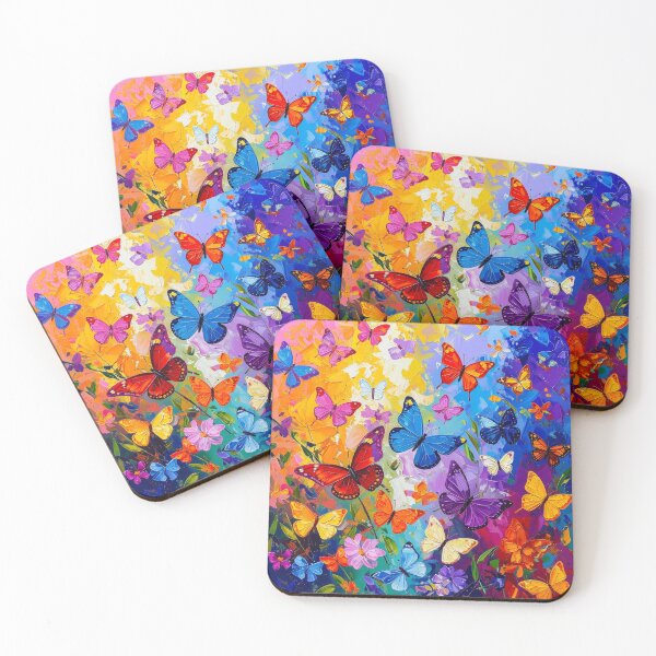Item preview, Butterflies and Flowers Pattern designed and sold by ArtFactoryAI.