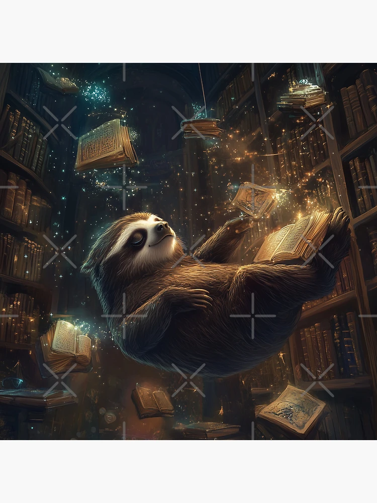 Thumbnail 4 of 4, Clock, Sleepy Sloth Wizard designed and sold by Rtymer.