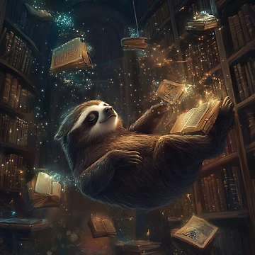 Artwork thumbnail, Sleepy Sloth Wizard by Rtymer
