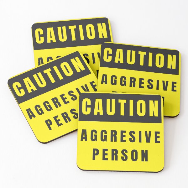 Item preview, Aggressive Human Warning designed and sold by DistincTee.