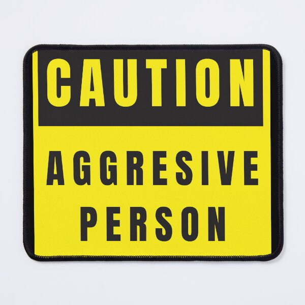 Item preview, Aggressive Human Warning designed and sold by DistincTee.