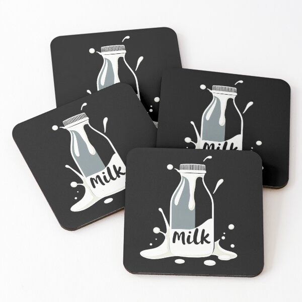 Item preview, Stylized Splashing Milk Bottle Illustration designed and sold by ART ATTACK ZONE.
