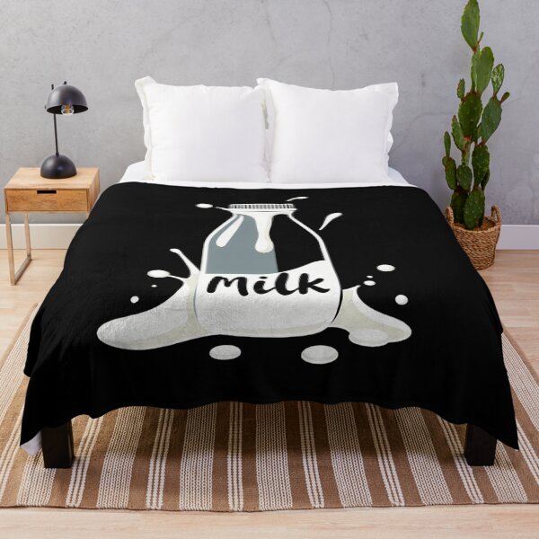 Item preview, Stylized Splashing Milk Bottle Illustration designed and sold by ART ATTACK ZONE.