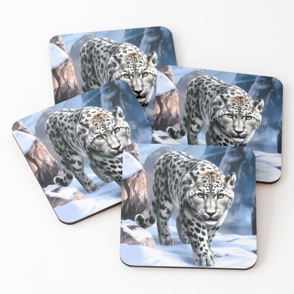 Item preview, Snow Leopard in Winter Mountains designed and sold by CTM ArtStudio.