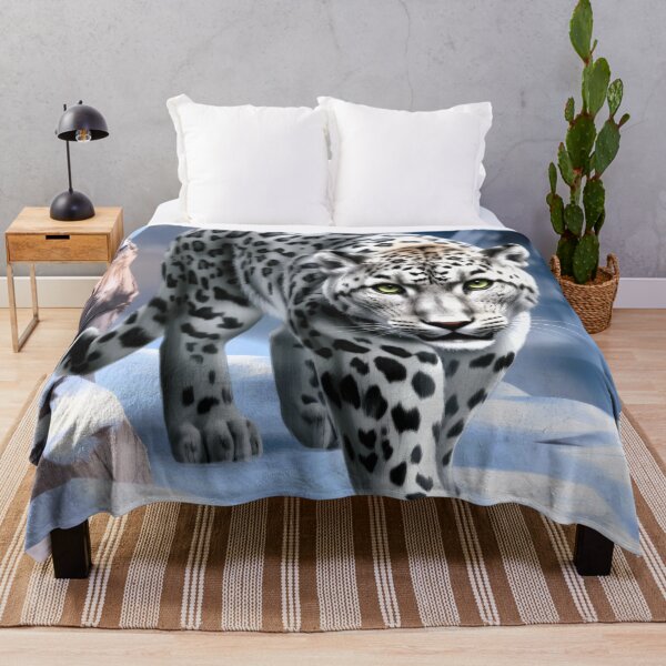 Item preview, Snow Leopard in Winter Mountains designed and sold by CTM ArtStudio.