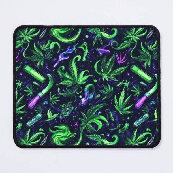 Artikelvorschau, Neon-Cannabisblätter — Zeitgenössische Grafik entworfen und verkauft von HEADMADE-TV.