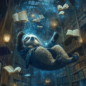Artwork thumbnail, Sleepy Sloth Wizard by Rtymer