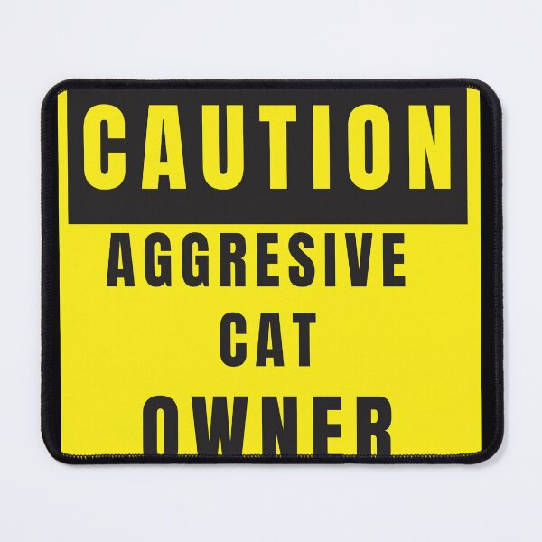 Item preview, Precaución: Dueño de gato agresivo designed and sold by DistincTee.