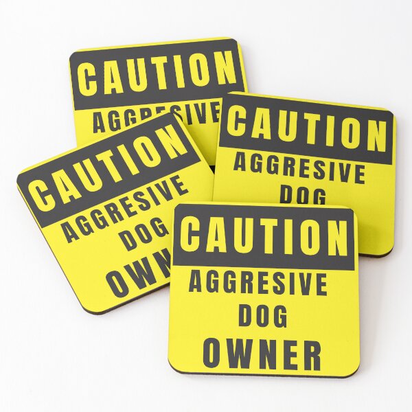 Item preview, Caution: Aggressive Dog Owner designed and sold by DistincTee.