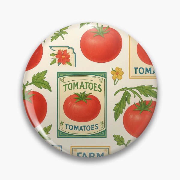 Item preview, Retro Tomato Label Pattern – Vintage Farm Fresh Design designed and sold by weirdfishes123.