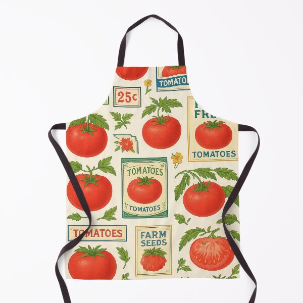 Item preview, Retro Tomato Label Pattern – Vintage Farm Fresh Design designed and sold by weirdfishes123.