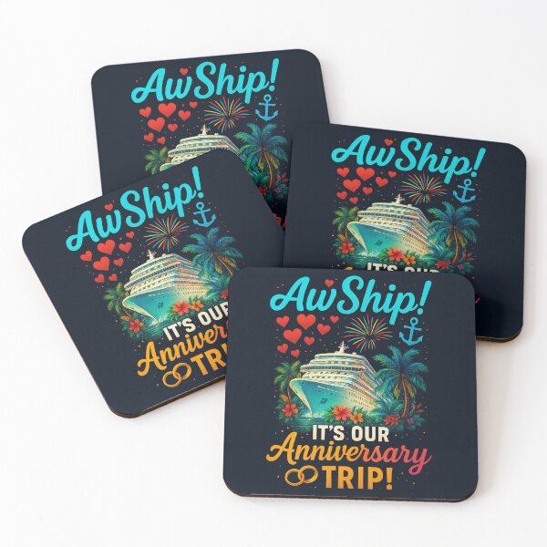 Item preview, Aw Ship! It’s Our Anniversary Trip – Romantic Cruise Vacation Design designed and sold by Victor Shadehorn.