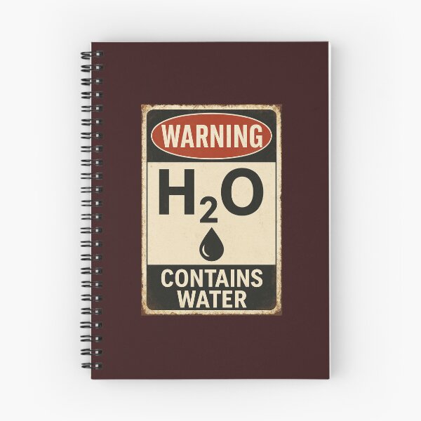 Item preview, WARNING – H₂O Contains Water (Seriously Hydrating!) designed and sold by StarryHeavens.