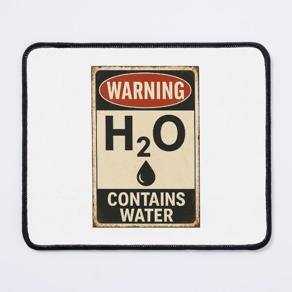 Item preview, WARNING – H₂O Contains Water (Seriously Hydrating!) designed and sold by StarryHeavens.