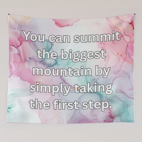 Item preview, You can summit the biggest mountain by simply taking the first step. designed and sold by FlutterByH.