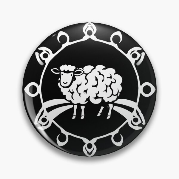 Item preview, Stylized Sheep in Decorative Circular Frame designed and sold by ART ATTACK ZONE.