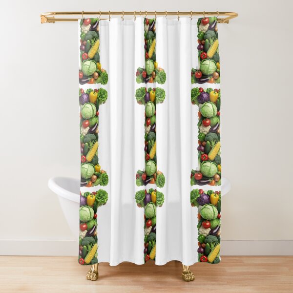 VEG LETTER I Shower Curtain