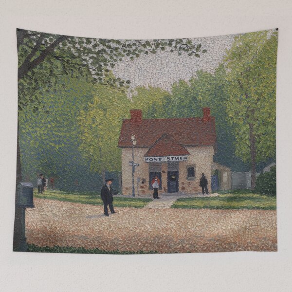 Item preview, Post office | Post-impressionist painting style designed and sold by ComicsFactory.
