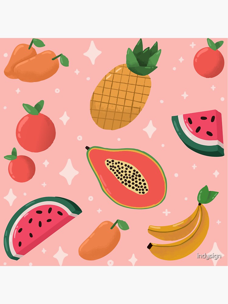 Thumbnail 3 of 3, Sticker, Juicy tropics designed and sold by indysign.