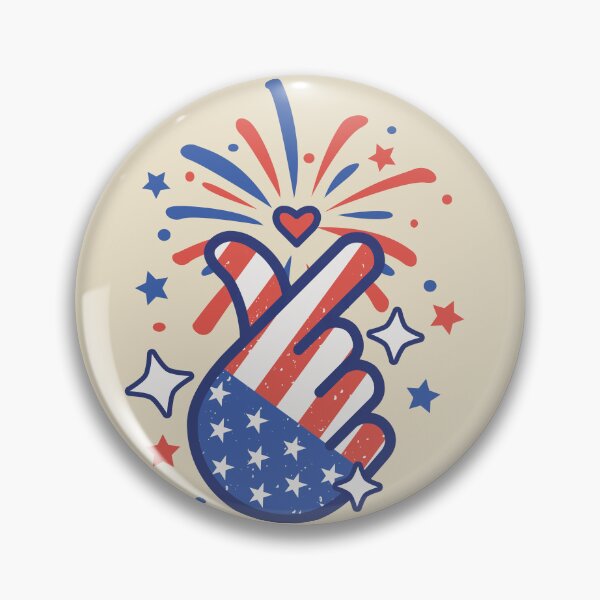 Item preview, Korean Finger Heart 4th of July Aesthetic designed and sold by KGlam.