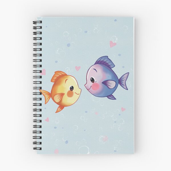 Item preview, Love Under the Sea – Cute Watercolor Fish Couple designed and sold by NatureBrushbyMariela.
