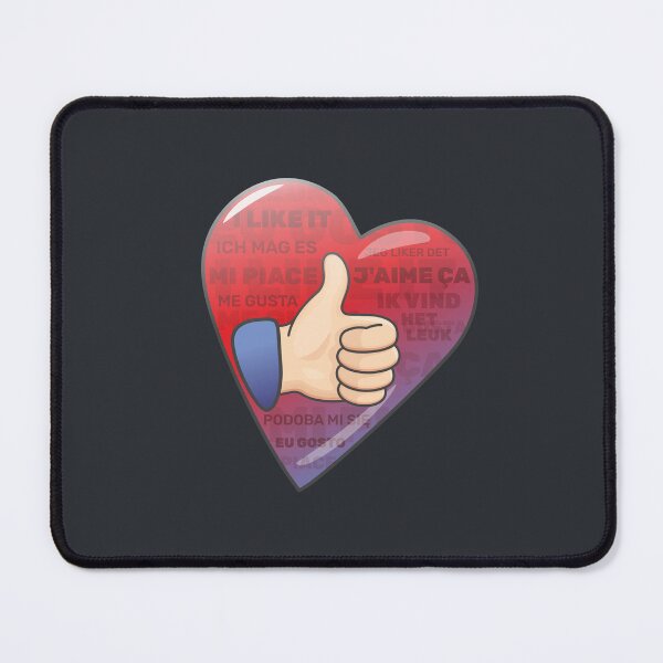 Item preview, Thumbs Up in Heart – I Like It in Many Languages designed and sold by MerchYouSearch.