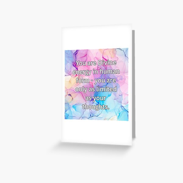 Item preview, You are Divine energy in human form - you are only as limited as your thoughts. designed and sold by FlutterByH.