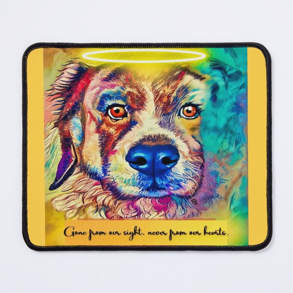 Item preview, Rainbow Dog Angel Memorial – Pet Loss Tribute Art designed and sold by gleefulme.