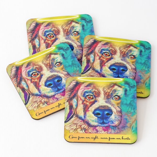 Item preview, Rainbow Dog Angel Memorial – Pet Loss Tribute Art designed and sold by gleefulme.