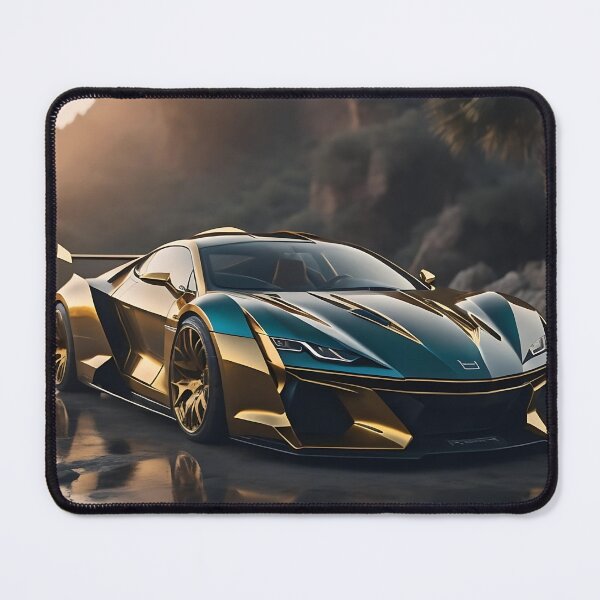 Item preview, Blue Gold Hypercar Utopia - Exotic Futuristic Car Concept Art# designed and sold by VA Design.