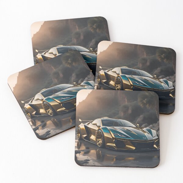 Item preview, Blue Gold Hypercar Utopia - Exotic Futuristic Car Concept Art# designed and sold by VA Design.