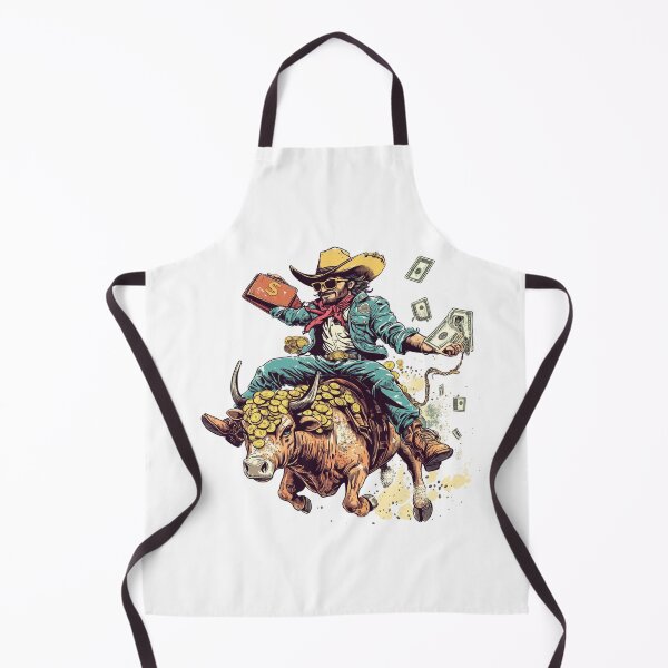 Item preview, Money Cowboy Bull Ride - Wild West Pop Art Poster with Cash & Gold designed and sold by Blurbean.