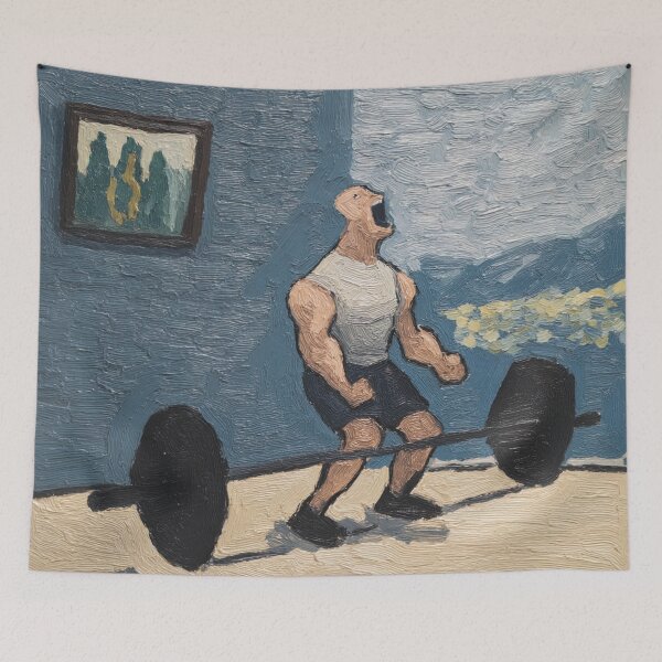 Item preview, Powerlifter | Post-impressionist painting style designed and sold by ComicsFactory.
