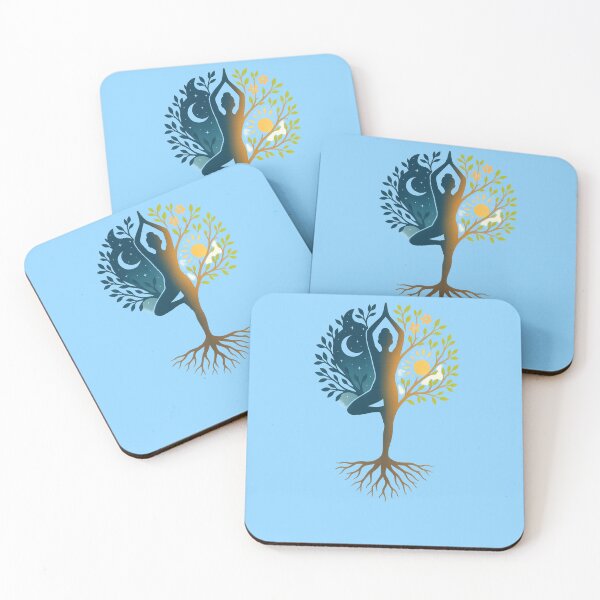 Item preview, Rooted But Rising – Night & Day Tree Pose Design designed and sold by PrintHorizonD.