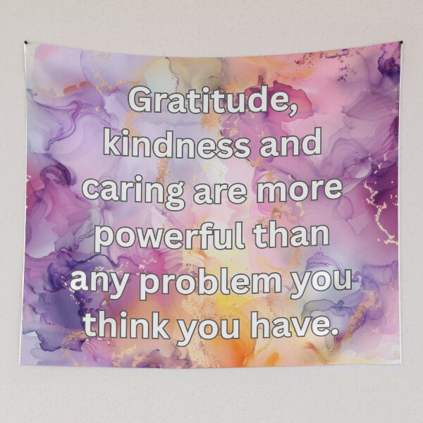 Item preview, Gratitude, kindness and caring are more powerful than any problem you think you have. designed and sold by FlutterByH.