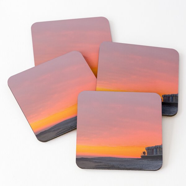 Item preview, Cromer beach huts at dawn designed and sold by PetraCromer.