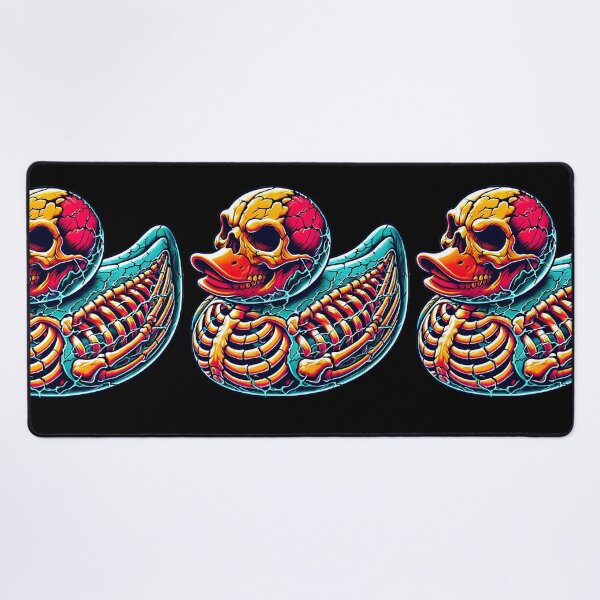 Item preview, Creepy Rubber Duck Skeleton Horror Art Illustration designed and sold by DrawHandArt.