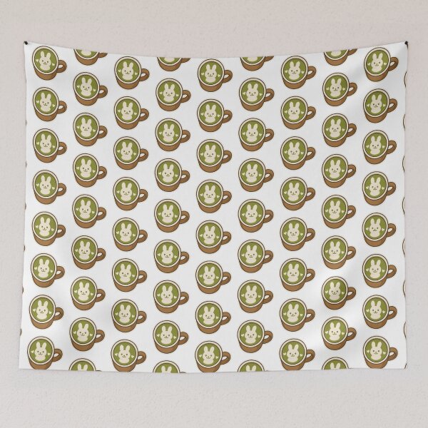 Artikelvorschau, Matcha Latte Bunny Art entworfen und verkauft von dropdabunny.