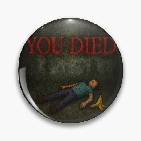Item preview, Banana Peel Demise – YOU DIED Pixel Art Gamer designed and sold by GooberCore.