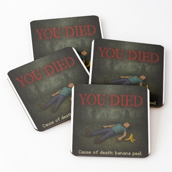 Item preview, Banana Peel Demise – YOU DIED Pixel Art Gamer designed and sold by GooberCore.