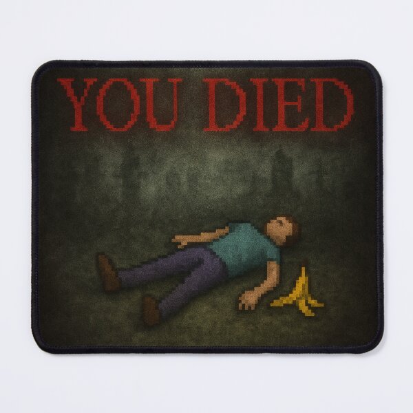 Item preview, Banana Peel Demise – YOU DIED Pixel Art Gamer designed and sold by GooberCore.