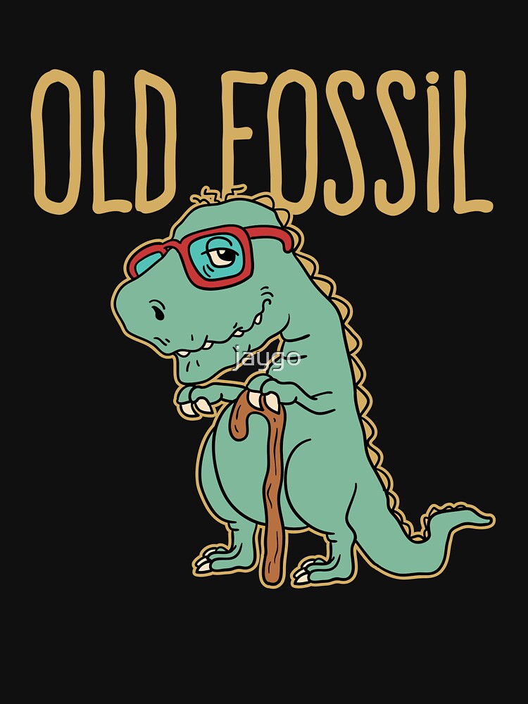 Thumbnail 7 of 7, Essential T-Shirt, Old Fossil Dinosaur With Cane designed and sold by jaygo.
