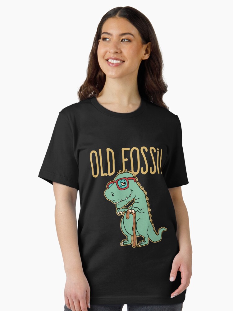 Thumbnail 2 of 7, Essential T-Shirt, Old Fossil Dinosaur With Cane designed and sold by jaygo.