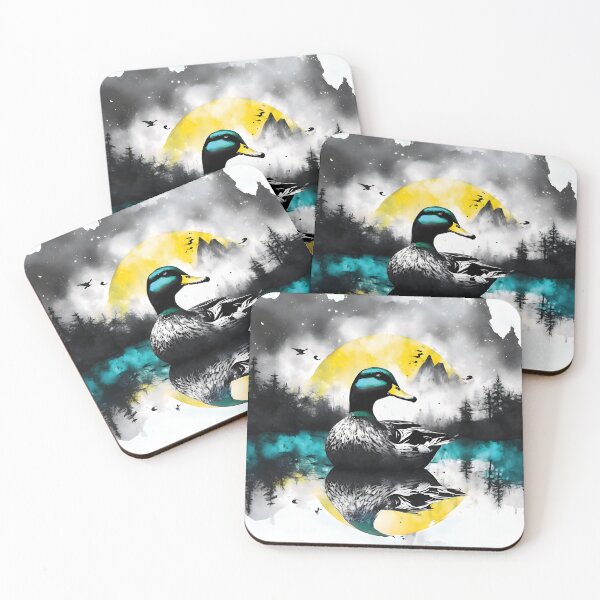 Item preview, Serene Mallard Reflection at Sunrise designed and sold by OddsomeOddree.