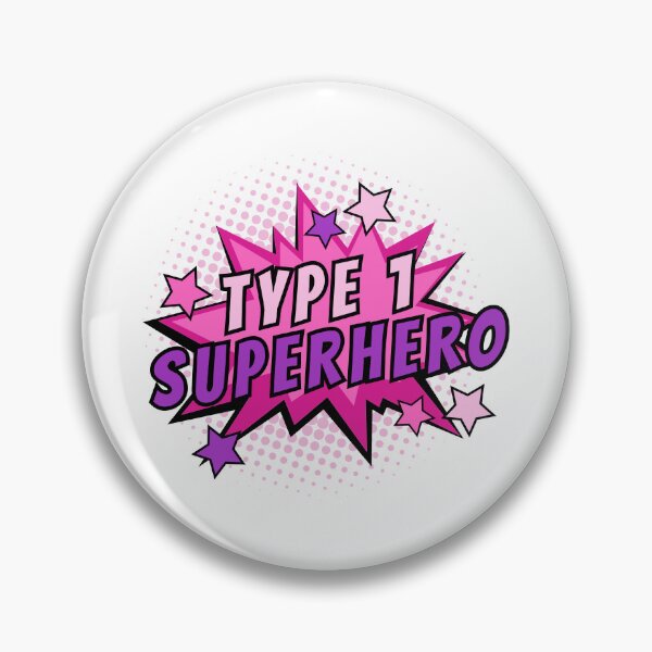 Item preview, Pink Type 1 Superhero Type One Diabetes Awareness designed and sold by Ink & Insulin Creative Studio.