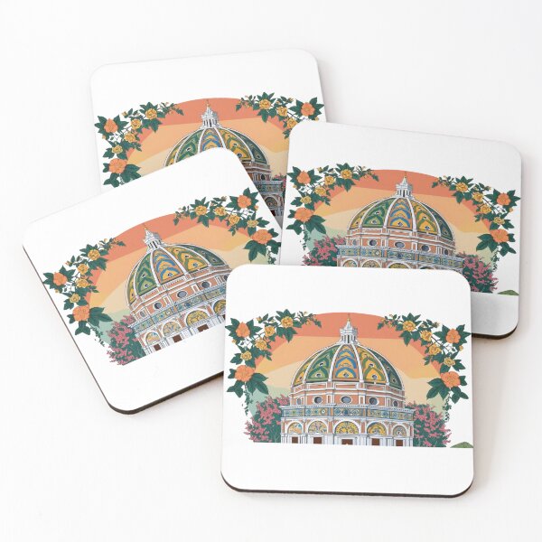 Item preview, Italian Dome with Flowers – Amalfi Style Art Illustration designed and sold by StormArte.