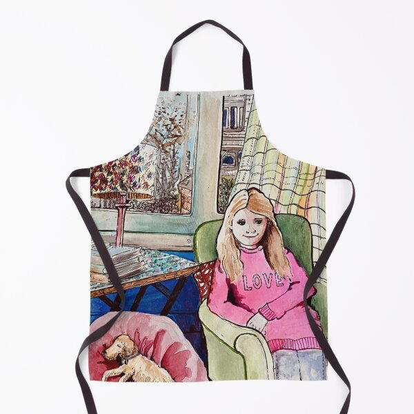 Item preview, Girl and dog on beanbag designed and sold by Splash Rabbit .