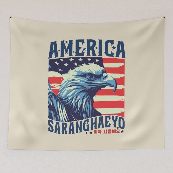 Item preview, America Saranghaeyo Korean 4th of July | Korean American designed and sold by KGlam.