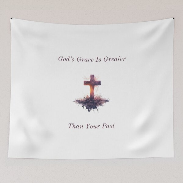 Item preview, God’s Grace Is Greater Than Your Past | Christian Wall Art designed and sold by DivineWordsArt.
